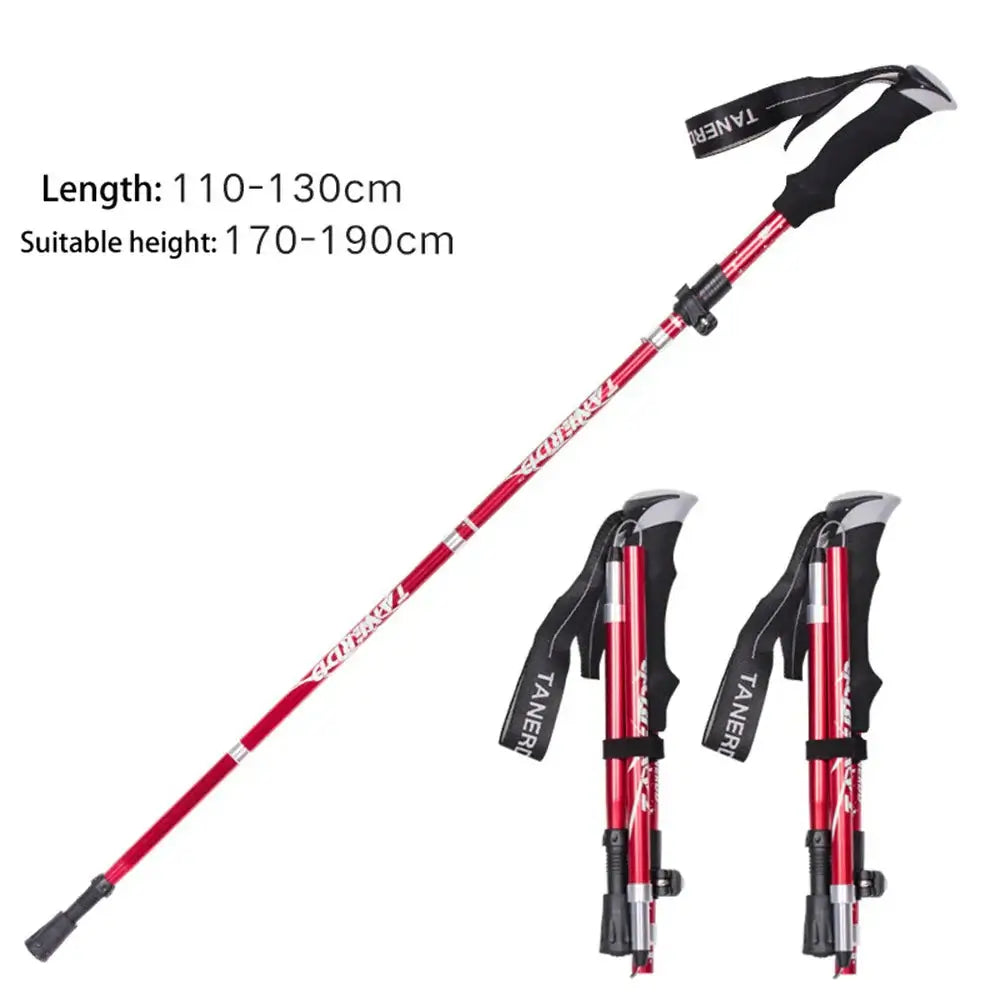 Anti-Shock Trekking Poles Telescopic & Collapsible for Outdoor Adventures
