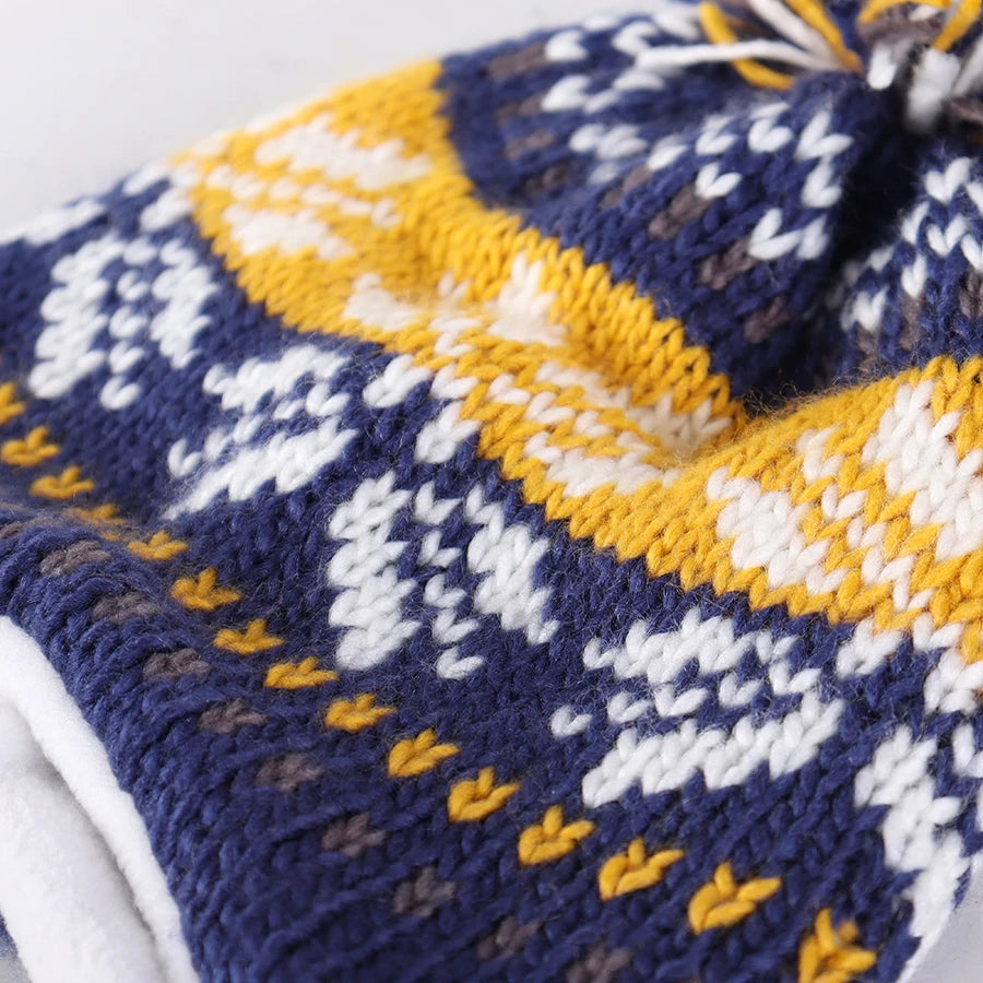 Toddler Boys Girls Winter Hats Earflaps Beanie Fleece Lined Knit Kids Hat