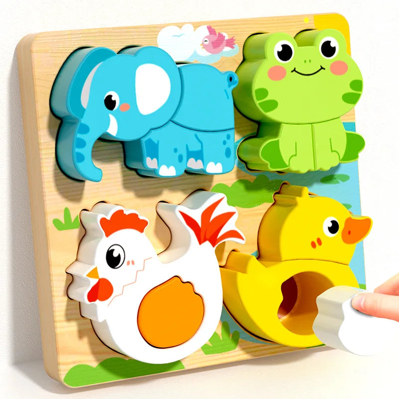Wooden Puzzles Montessori Educational Learning Toys