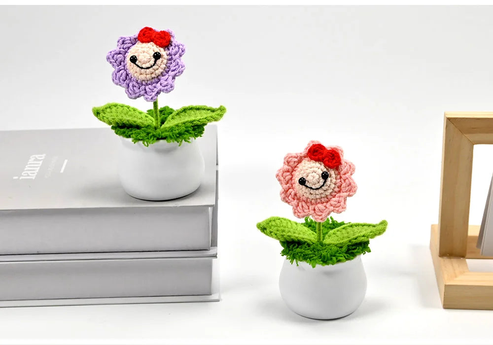 Hand-Crocheted Potted Plants