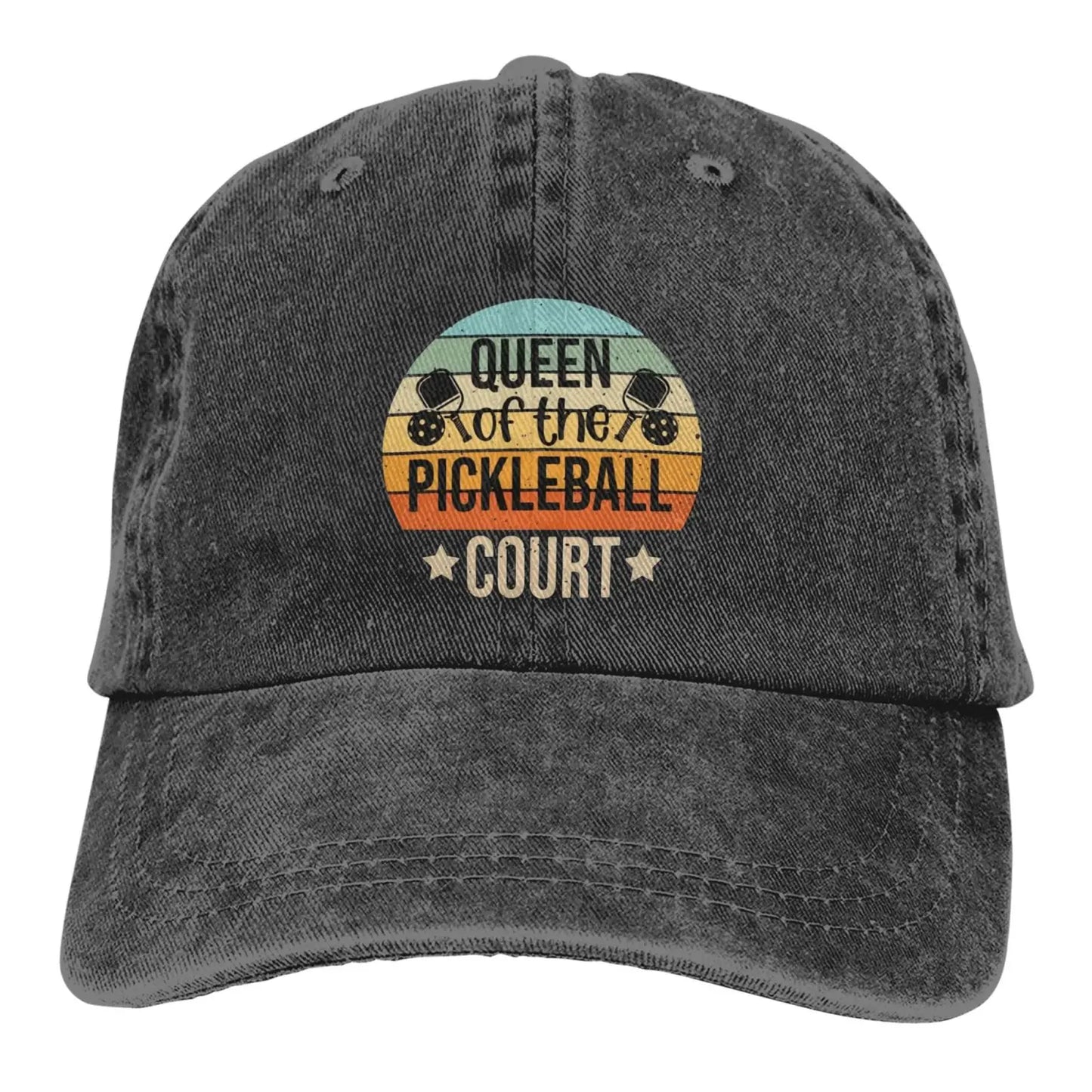 Queen of Pickleball Distressed Baseball Cap