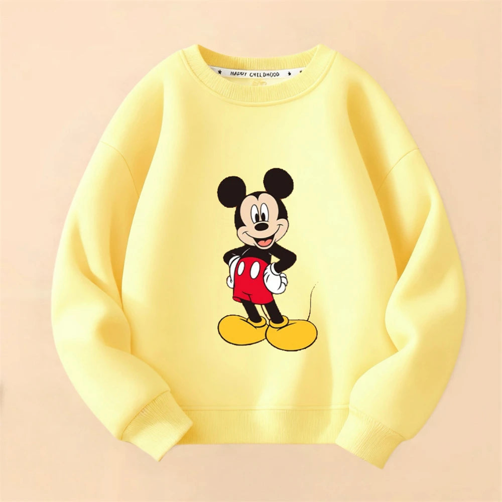Boys Cute Sweatshirts Red Blue Yellow Tops Long Sleeve Round Neck Pullovers New Design Clothes Baby Printing Hoodie Outer Wear