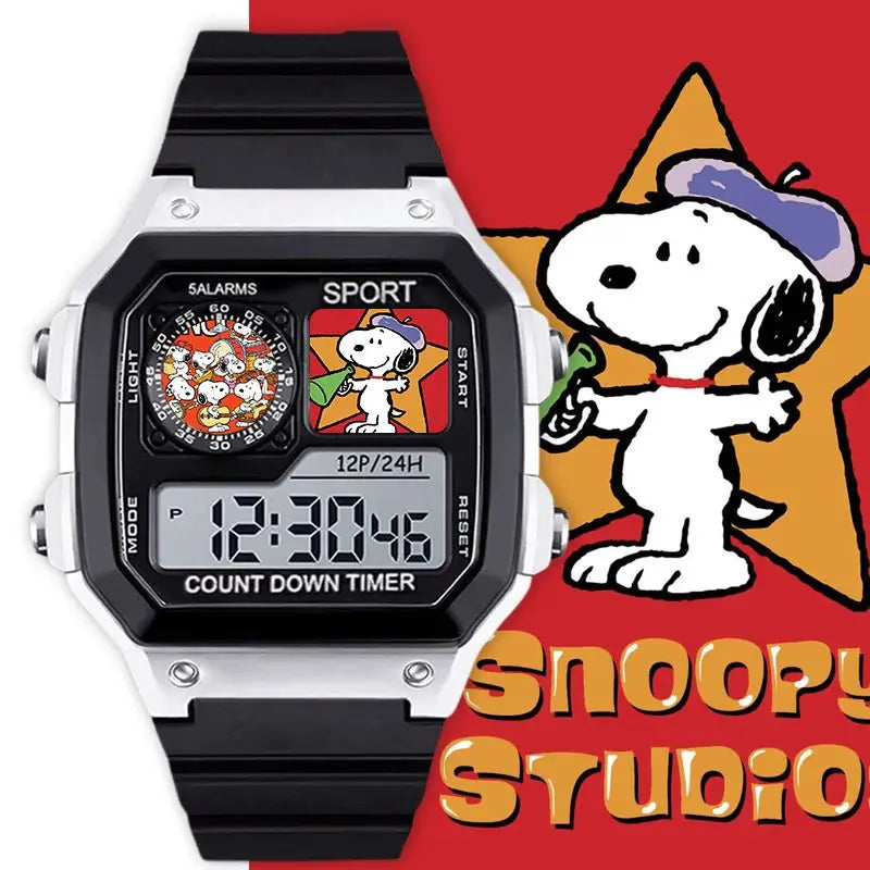 Snoopy, Charlie Brown & Woodstock Silent Cartoon Electronic Watch