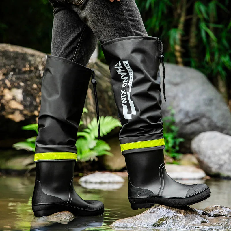Men's Rain Boots High-Top Rain Boot For Outer Wear Long-Tube Waterproof And Non-Slip Couple Outdoor Fishing Boot zapatillas male