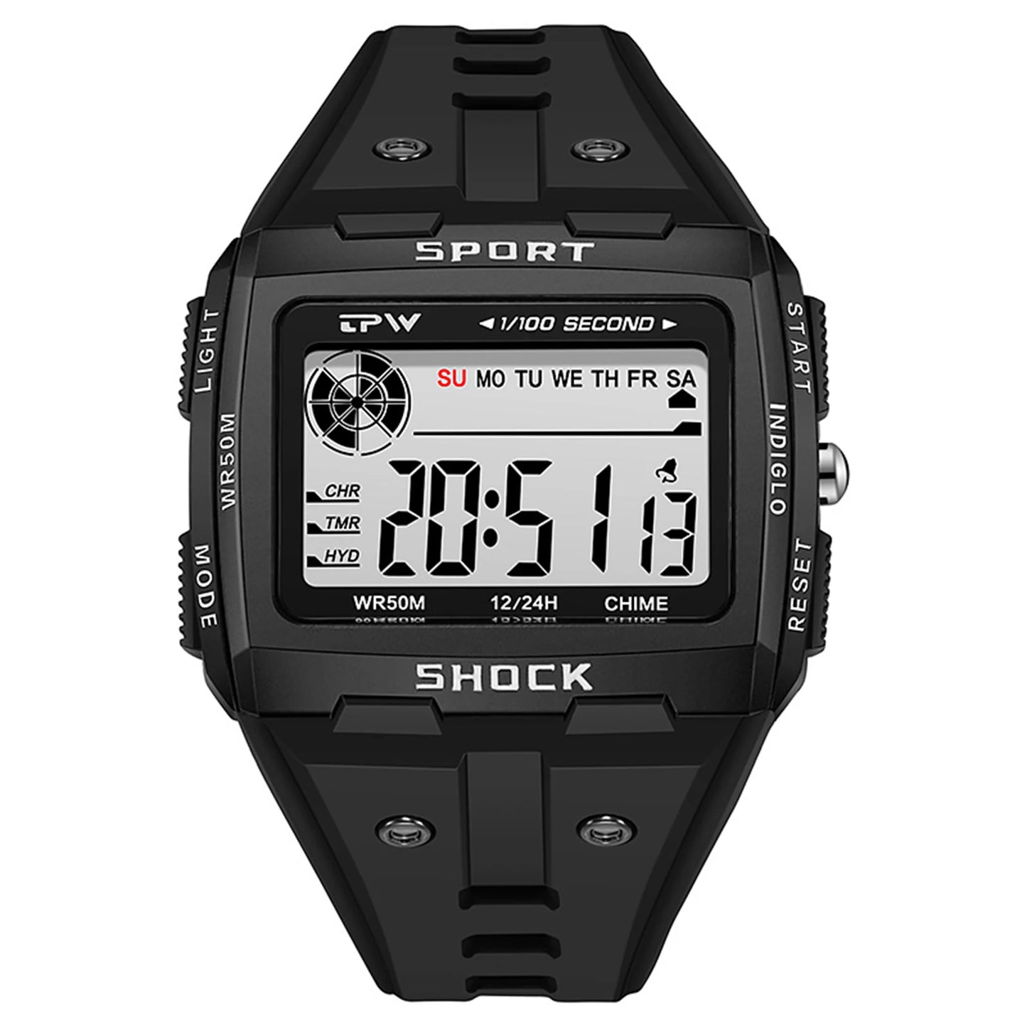 Digital LED Block Sports Watch