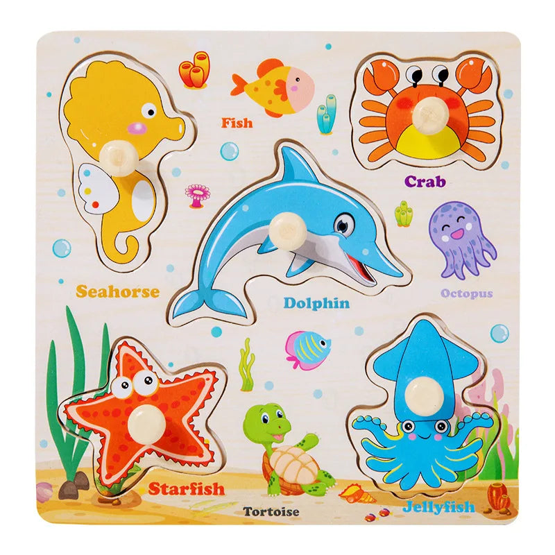 Wooden Puzzles Montessori Educational Learning Toys