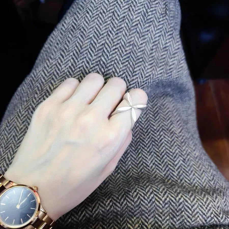 925 Sterling Silver Adjustable Zircon Vintage Ring