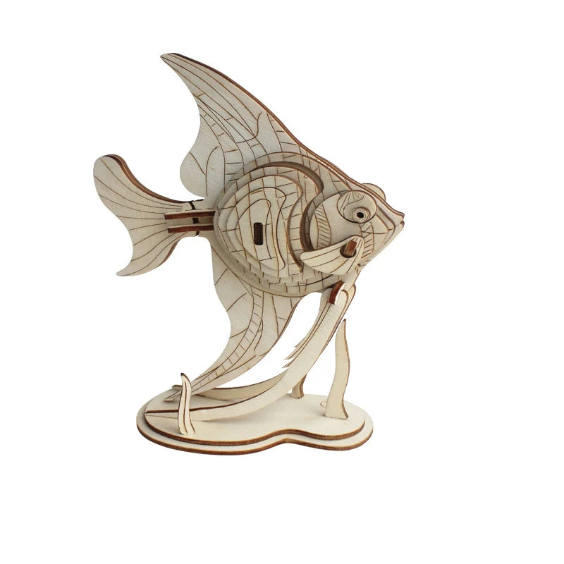 Montessori DIY 3D Wooden Puzzle Model