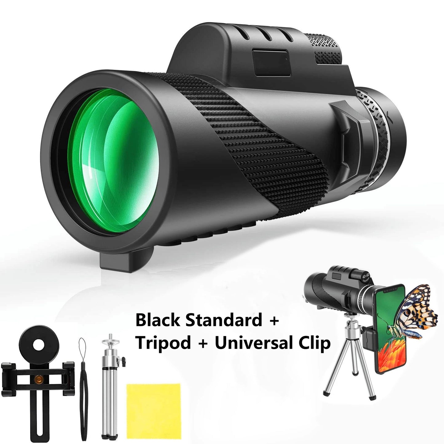 High-power 80X100 Telescope Magnifying Glass Bird-watching Binocular Remote Zoom BAK4 Prism, Outdoor Camping and Hunting