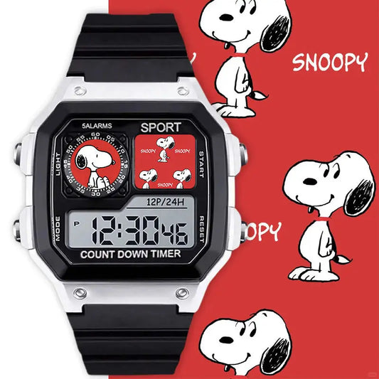 Snoopy, Charlie Brown & Woodstock Silent Cartoon Electronic Watch