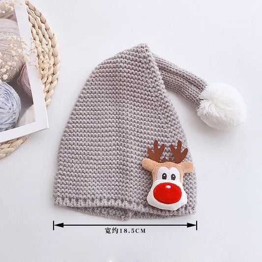 Children's Christmas Hat Winter Toddler Beanie Cute Cartoon Knit Cap Baby Bonnet Infant Kids Hat Unisex 1-4 Years