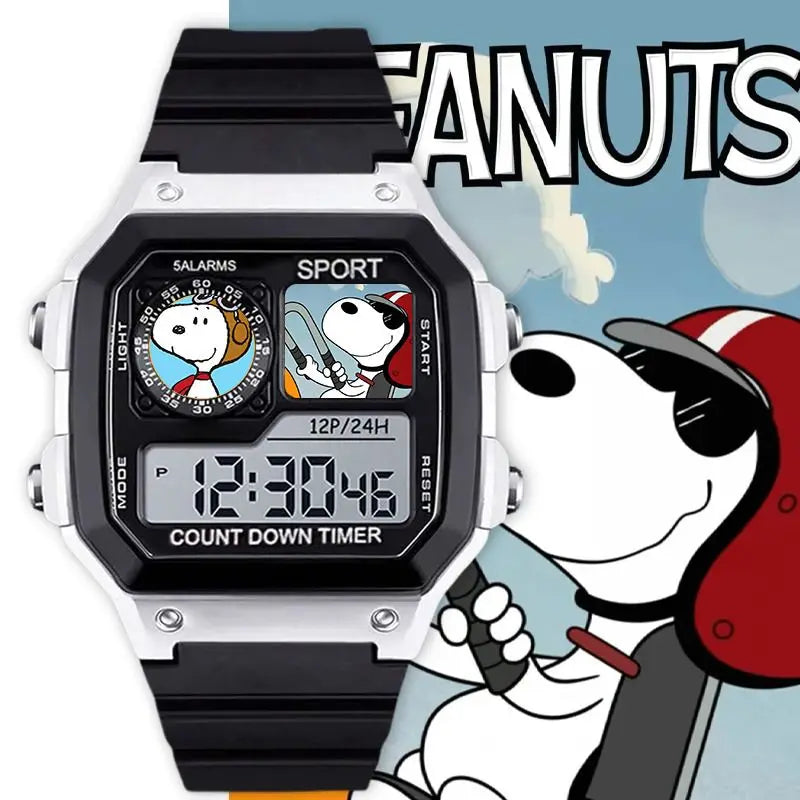 Snoopy, Charlie Brown & Woodstock Silent Cartoon Electronic Watch
