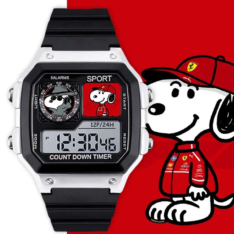 Snoopy, Charlie Brown & Woodstock Silent Cartoon Electronic Watch