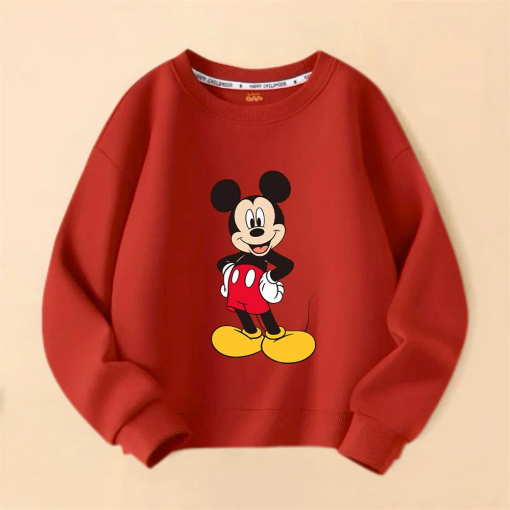 Boys Cute Sweatshirts Red Blue Yellow Tops Long Sleeve Round Neck Pullovers New Design Clothes Baby Printing Hoodie Outer Wear