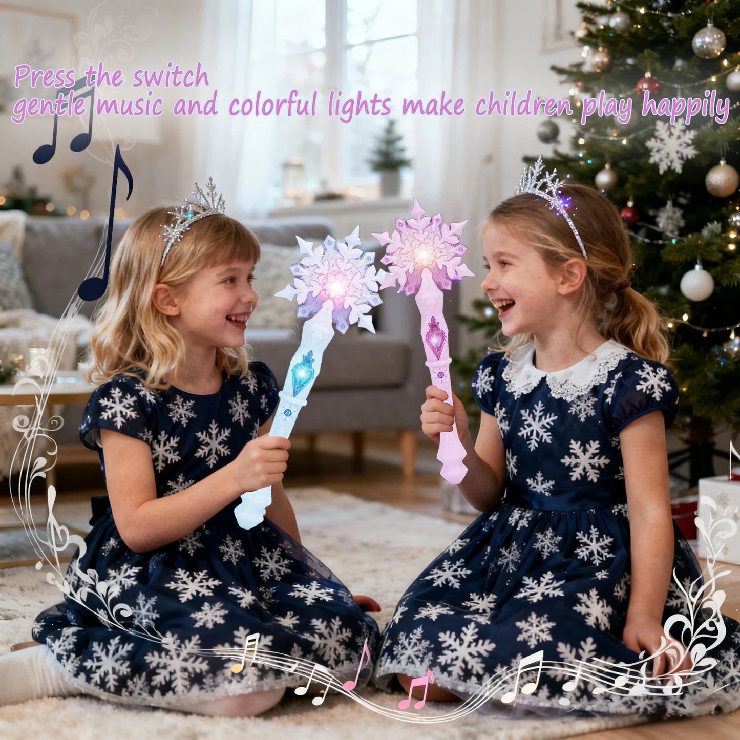 Snowflake Light Sound Sticks Toys