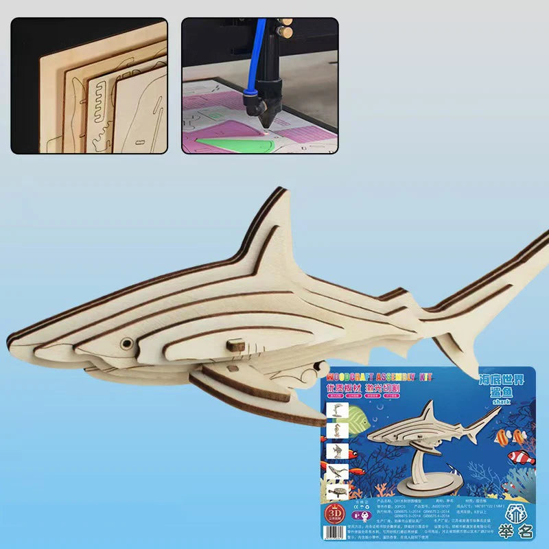 Montessori DIY 3D Wooden Puzzle Model