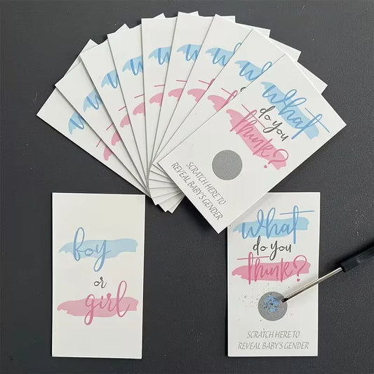 10-Piece Gender Reveal Scratch Cards