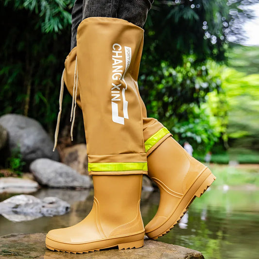 Men's Rain Boots High-Top Rain Boot For Outer Wear Long-Tube Waterproof And Non-Slip Couple Outdoor Fishing Boot zapatillas male