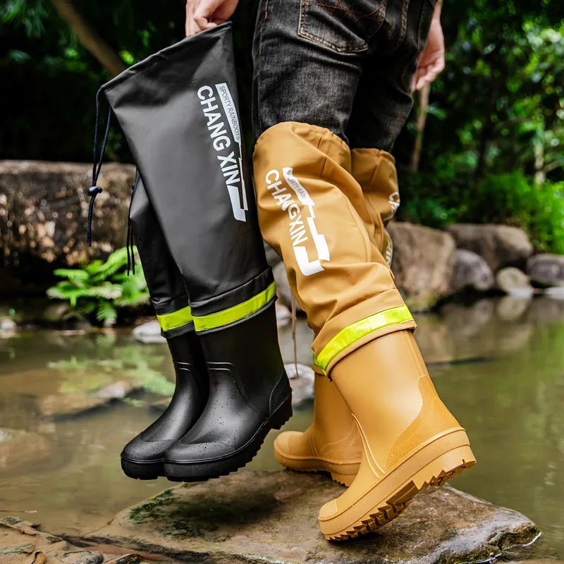 Men's Rain Boots High-Top Rain Boot For Outer Wear Long-Tube Waterproof And Non-Slip Couple Outdoor Fishing Boot zapatillas male