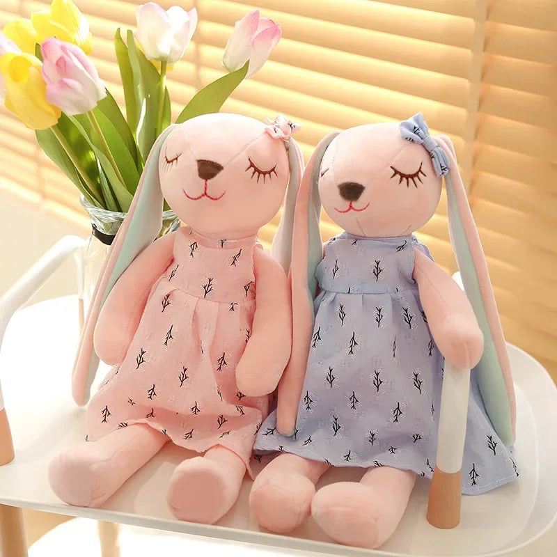 Kawaii Long Ear Rabbit Plush Toy – Soft Sleep Comfort Doll for Kids