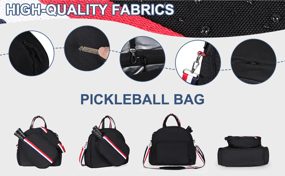 Adjustable Pickleball Paddle Backpack Bag Multi Sport Large Capacity Storage Tennis Racquetball Equipment For Men Women