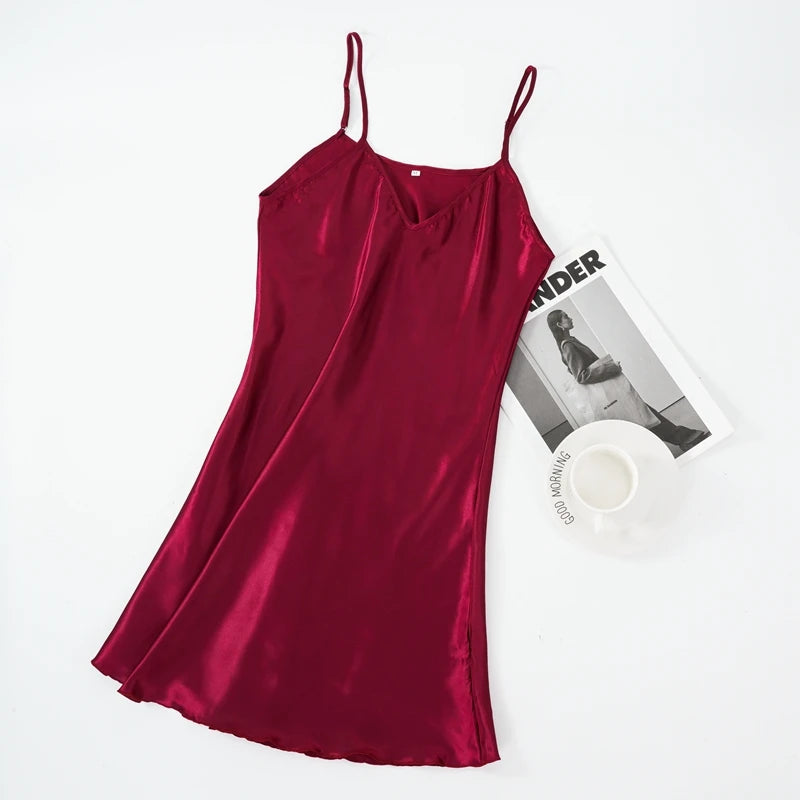 Sleeveless Satin Night Sleeveless Dress