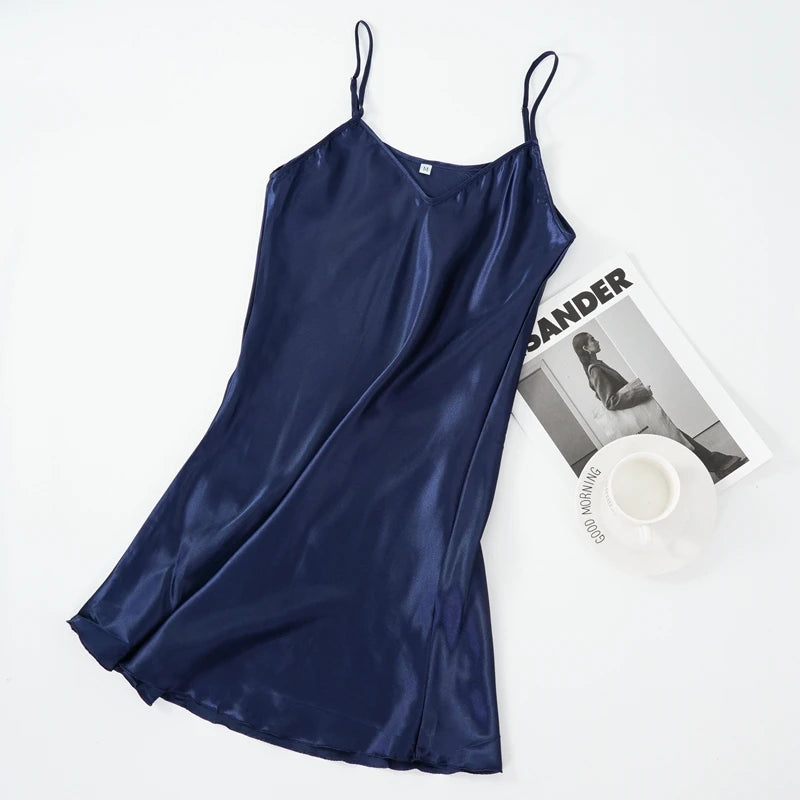 Sleeveless Satin Night Sleeveless Dress