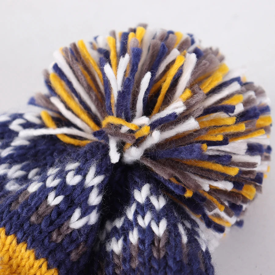 Toddler Boys Girls Winter Hats Earflaps Beanie Fleece Lined Knit Kids Hat