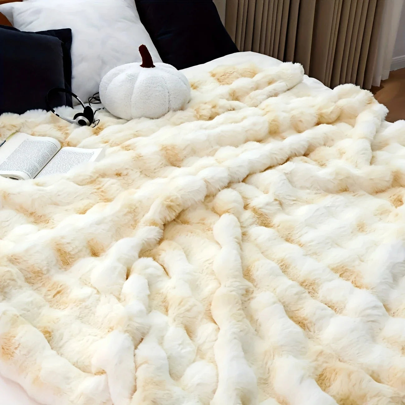 Faux Rabbit Cozy Fleece Blanket