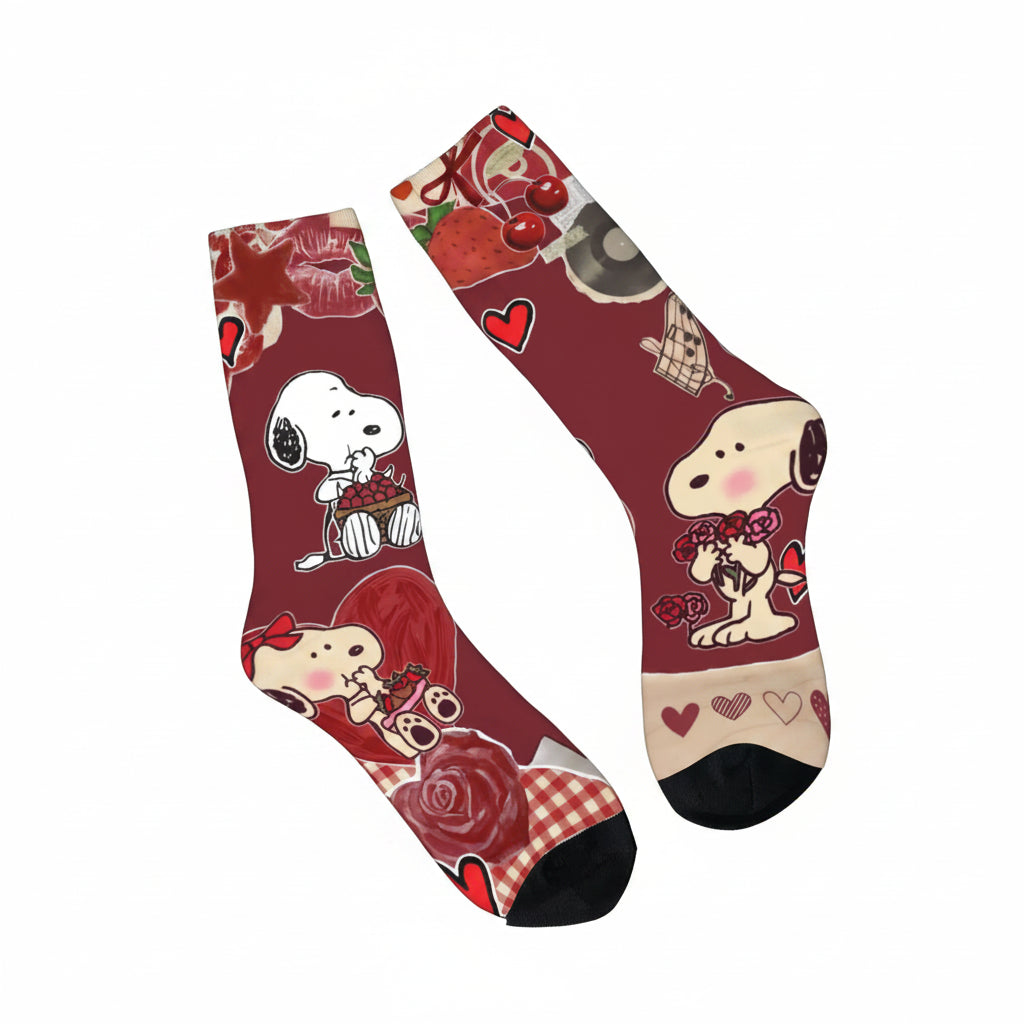 Snoopy Retro Couple Socks – Anti-Skid Design