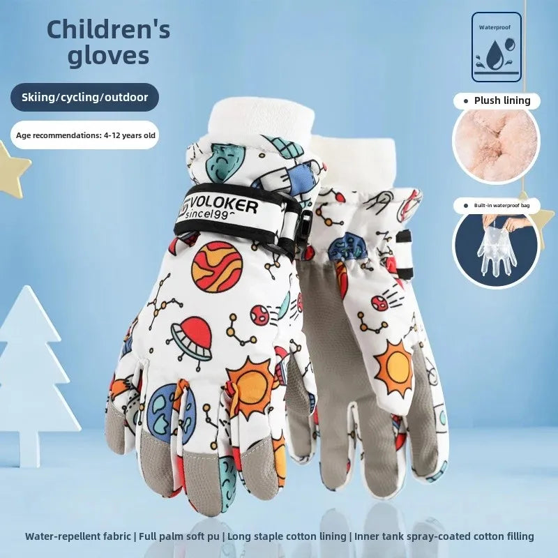 Kids Waterproof Ski Gloves