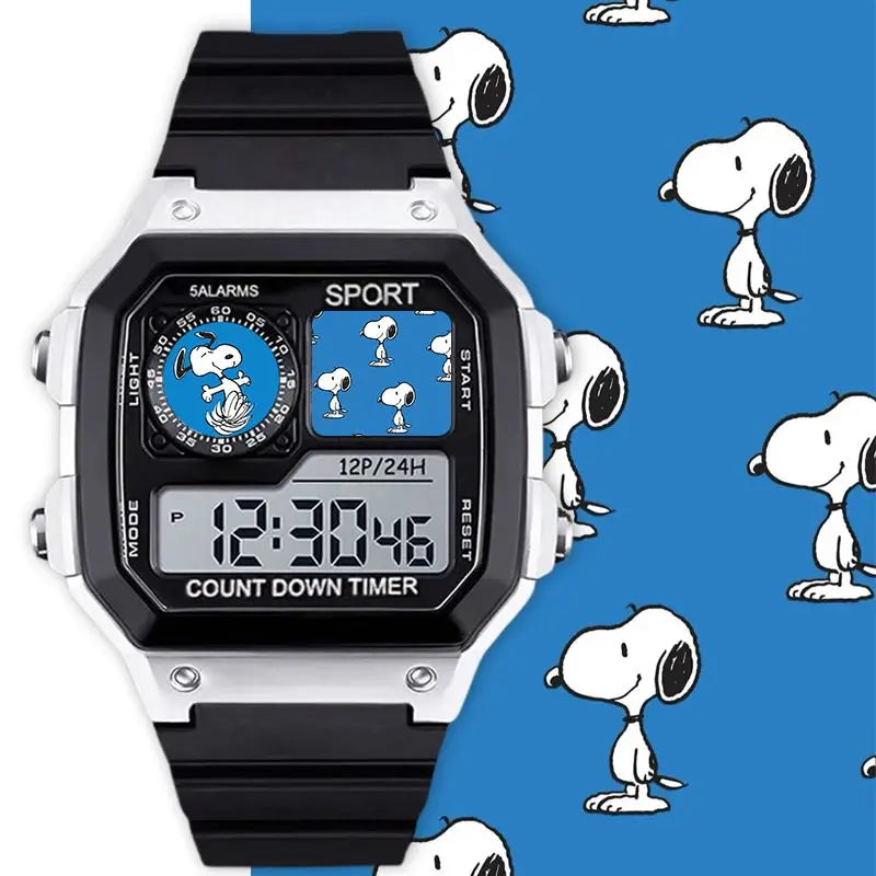 Snoopy, Charlie Brown & Woodstock Silent Cartoon Electronic Watch