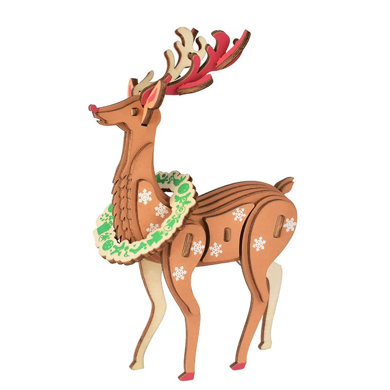 Montessori DIY 3D Wooden Puzzle Model