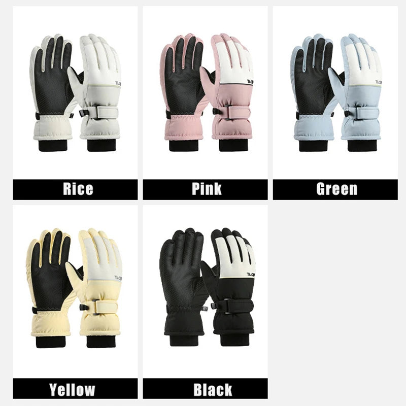 Kids Warm Winter Gloves Waterproof Anti-Slip Snow Gloves for Boys Girls Ideal for Outdoor Skiing Cycling