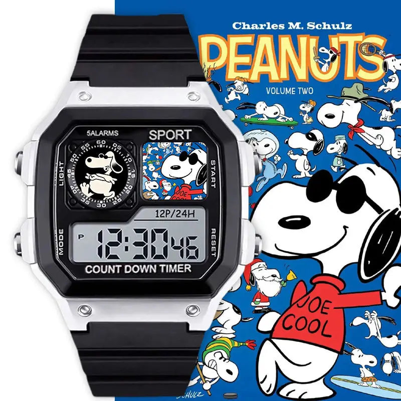 Snoopy, Charlie Brown & Woodstock Silent Cartoon Electronic Watch