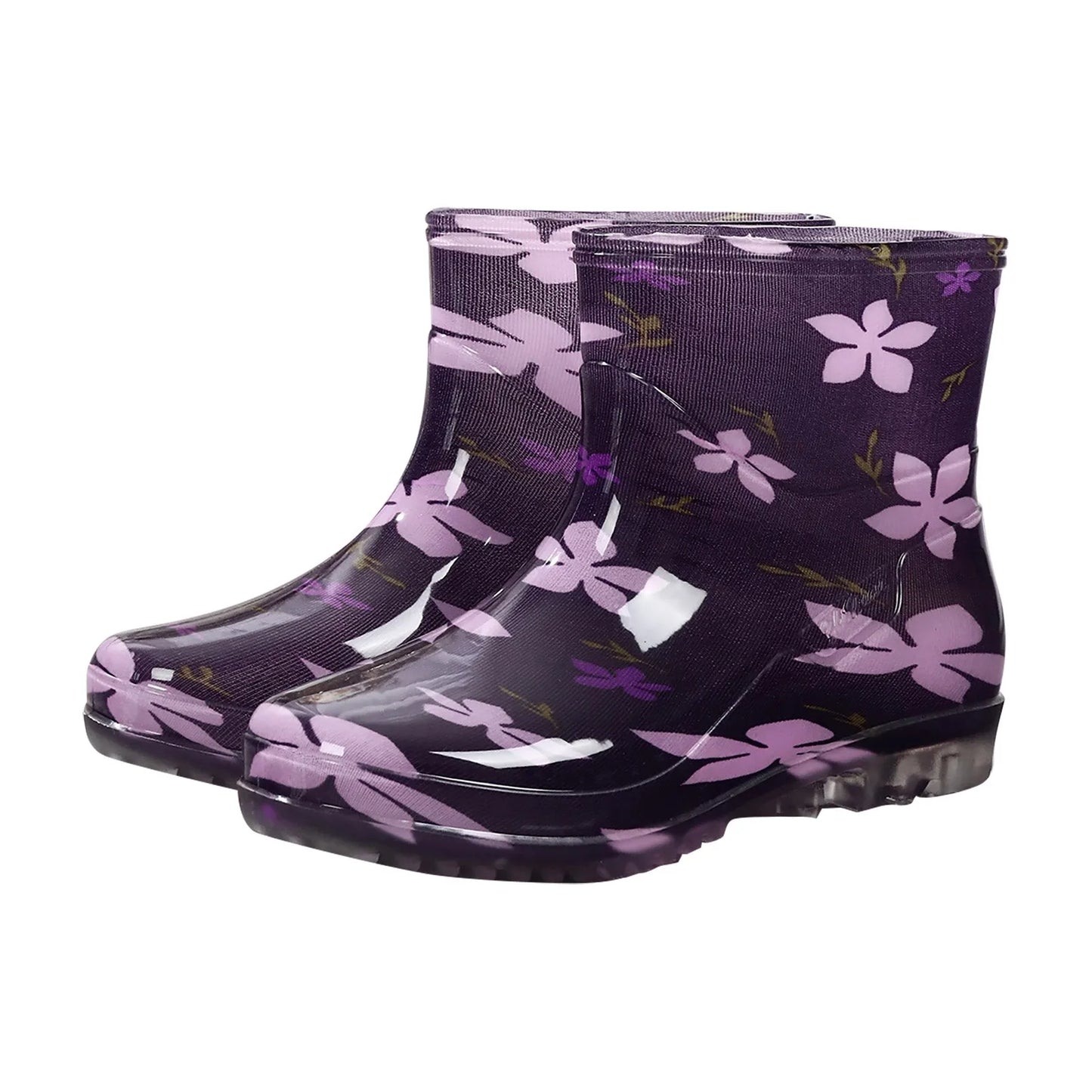 Fashionable Print Rain Boots Adult Women's Waterproof Boots Anti-slip Wear-resistant Shoes Mid-high Boot  Rain Shoes