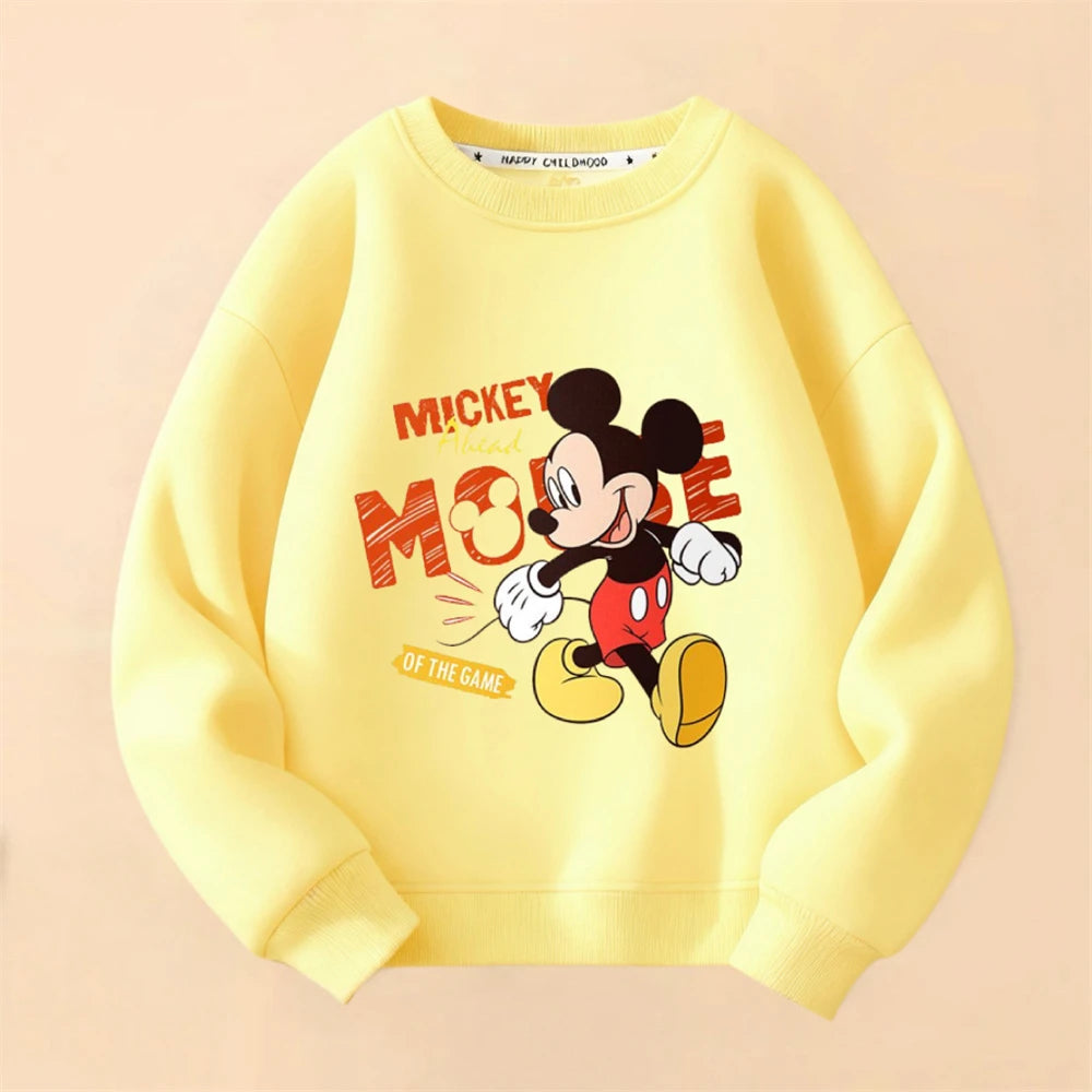 Boys Cute Sweatshirts Red Blue Yellow Tops Long Sleeve Round Neck Pullovers New Design Clothes Baby Printing Hoodie Outer Wear