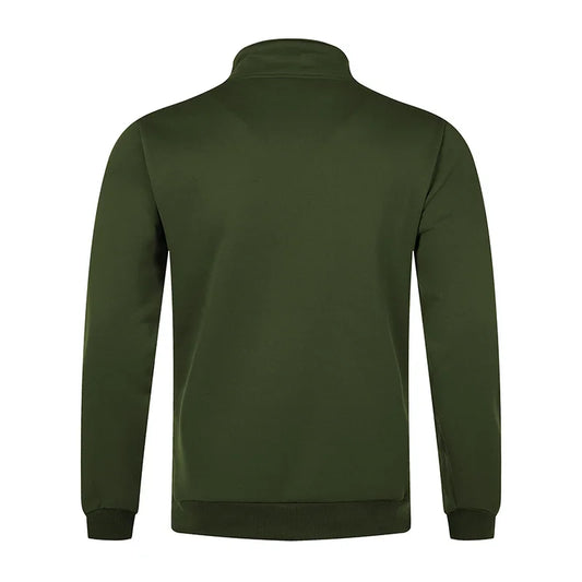 Men Sweatshirts Fall Spring Thicker Half Zip Pullover Hoody Solid Color Turtleneck for Male Outdoor