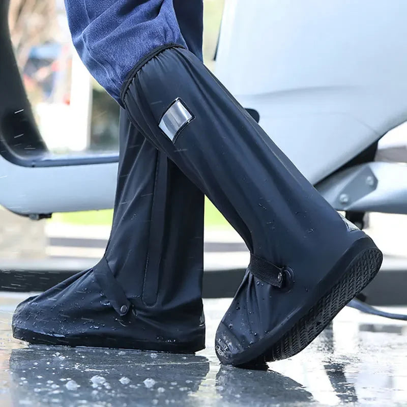 Rain Shoes Cover Men Women Waterproof Shoes Cover Protection High Cylinder Wear Resistant Light Rain Boot Accessories