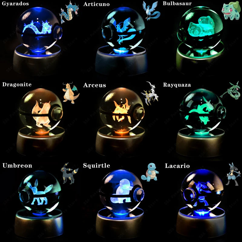 Pokémon Crystal Ball 3D Night Light