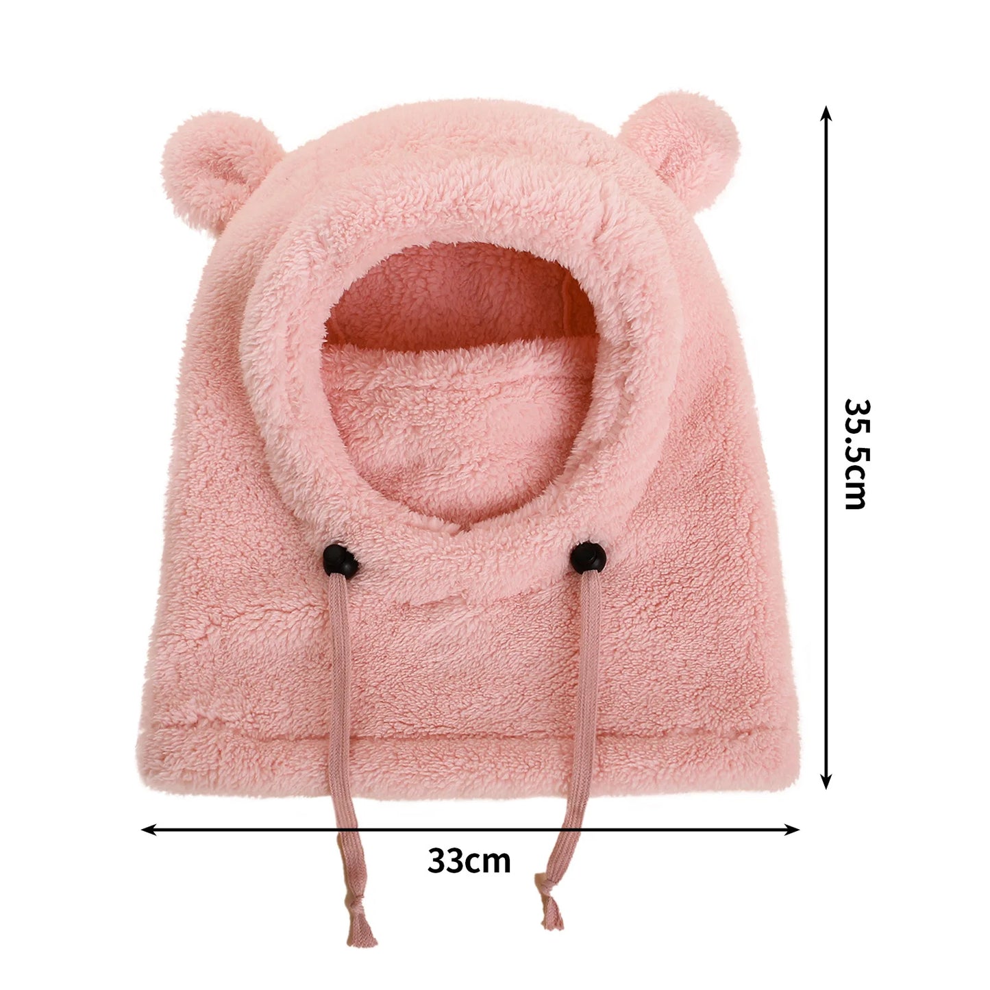 Kids Winter Hat with Ear Flaps and Face Cover Warm Fleece Lined Cold Weather Beanie for Boys Girls
