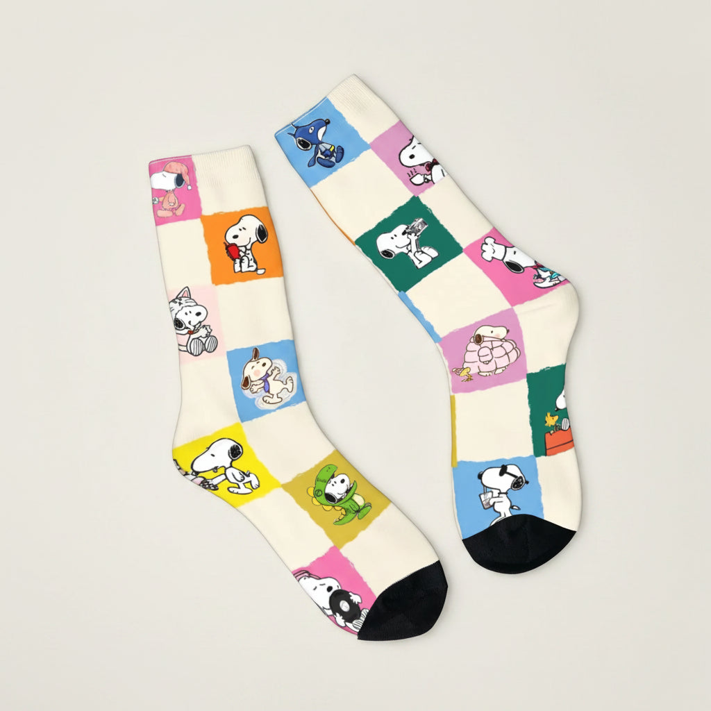 Snoopy Retro Couple Socks – Anti-Skid Design
