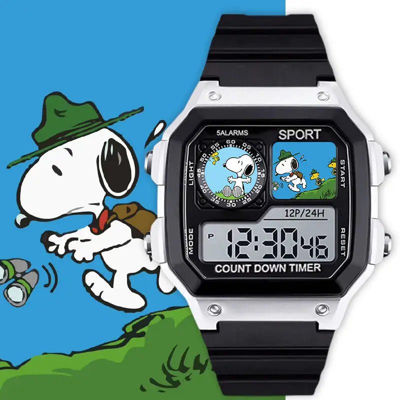 Snoopy, Charlie Brown & Woodstock Silent Cartoon Electronic Watch