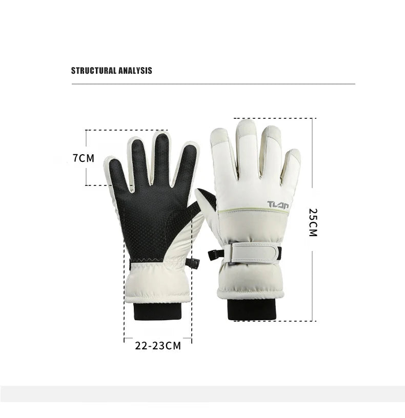 Kids Warm Winter Gloves Waterproof Anti-Slip Snow Gloves for Boys Girls Ideal for Outdoor Skiing Cycling