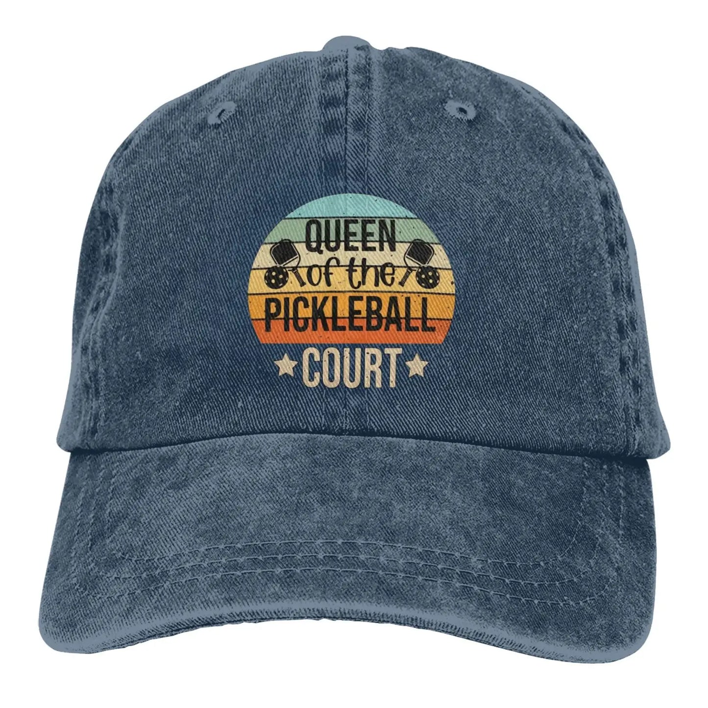 Queen of Pickleball Distressed Baseball Cap