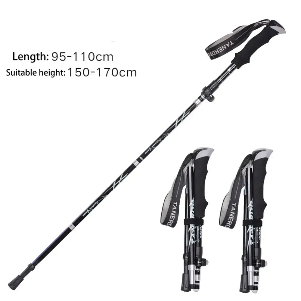 Anti-Shock Trekking Poles Telescopic & Collapsible for Outdoor Adventures
