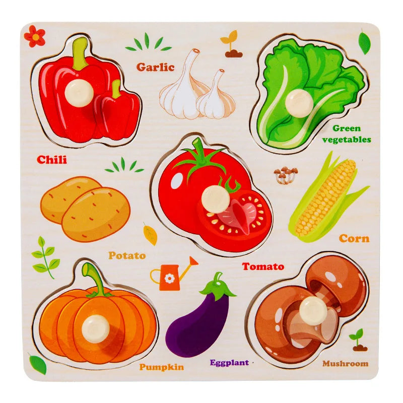 Wooden Puzzles Montessori Educational Learning Toys