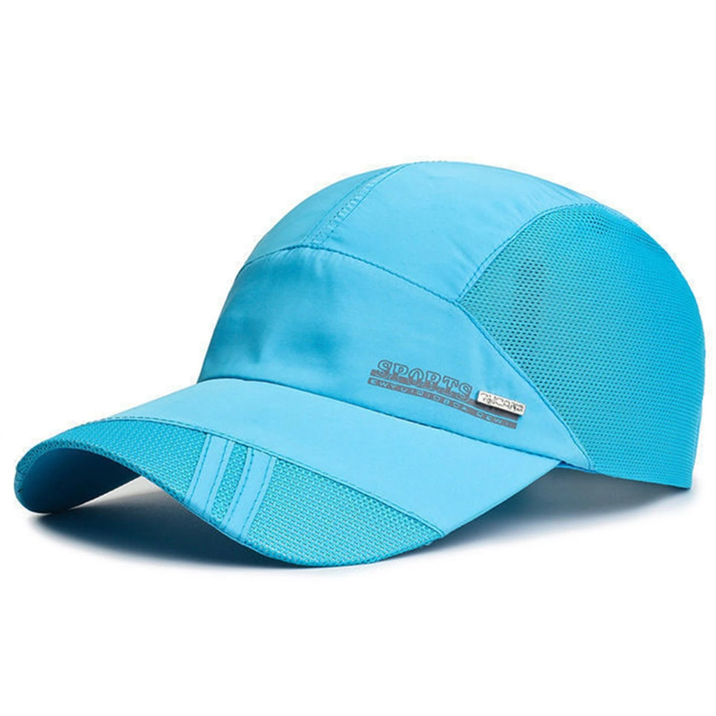 Unisex Mesh Brim Tennis Cap Quick Dry Adjustable Baseball Hat