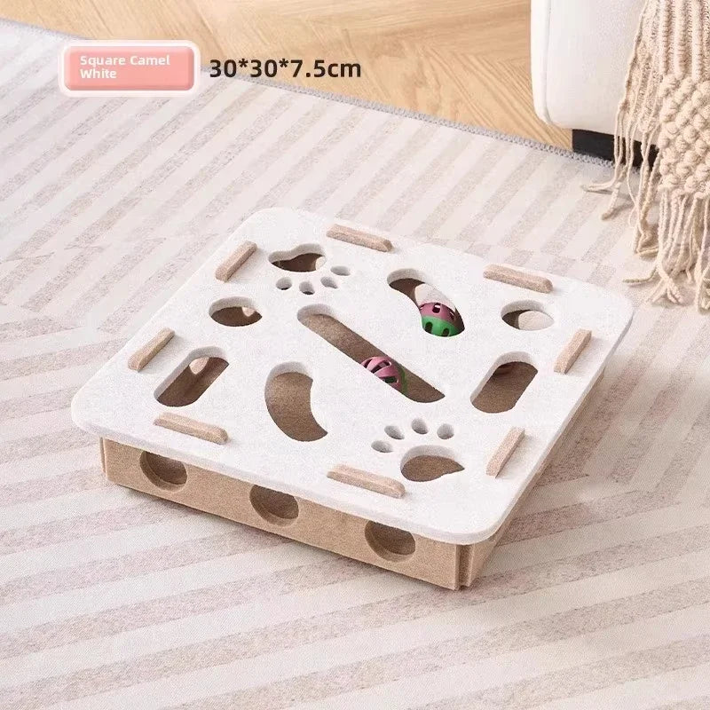 Cat Puzzle Toy with Ball for Indoor Cats