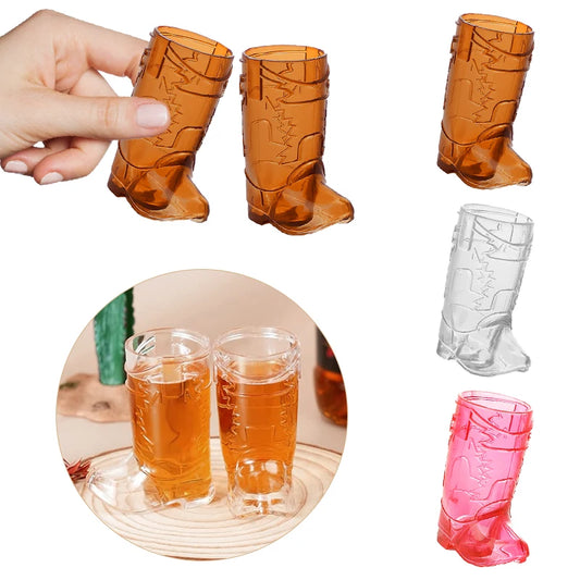 10-Piece Mini Boot Shot Glasses – Western Party Cups
